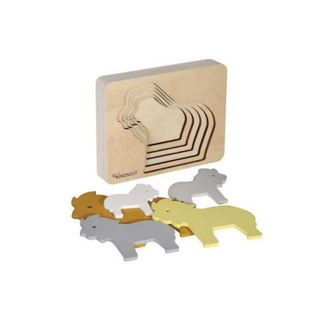 Jeu d'éveil - Puzzle lion MARRON 4 - vertbaudet enfant 