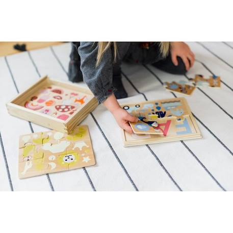 Jeu d'eveil - Set de puzzle MARRON 4 - vertbaudet enfant 