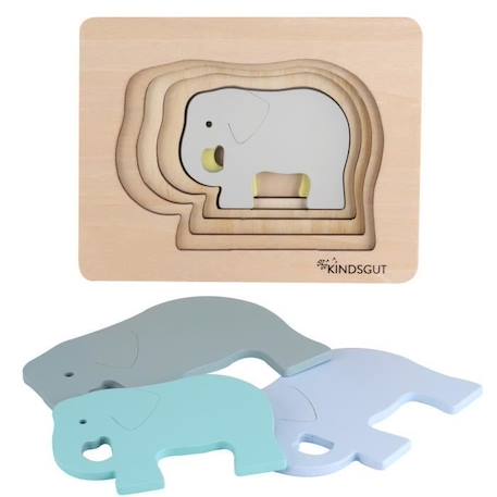 Jeu d'éveil- Puzzle elephant VERT 4 - vertbaudet enfant 