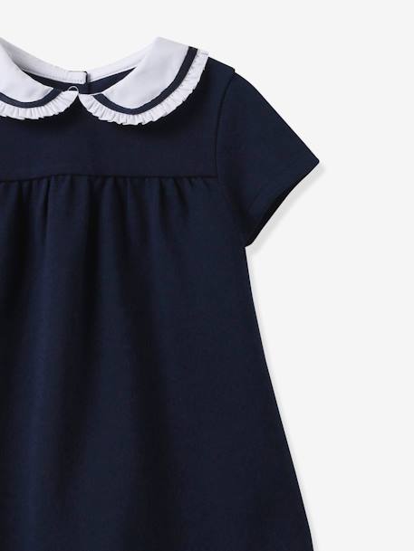 Robe bébé en piqué de coton - coton bio CYRILLUS marine 3 - vertbaudet enfant 