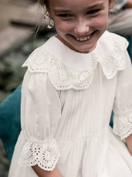 Robe de cérémonie Adeline fille CYRILLUS blanc 5 - vertbaudet enfant 