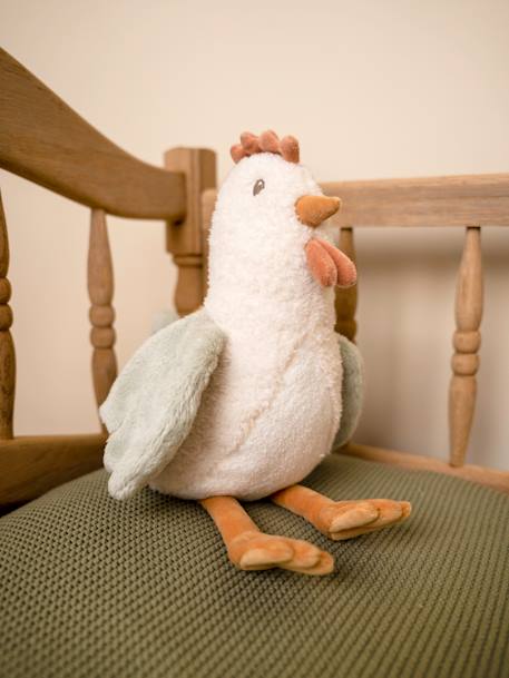 Peluche poule Little Farm - LITTLE DUTCH blanc 5 - vertbaudet enfant 