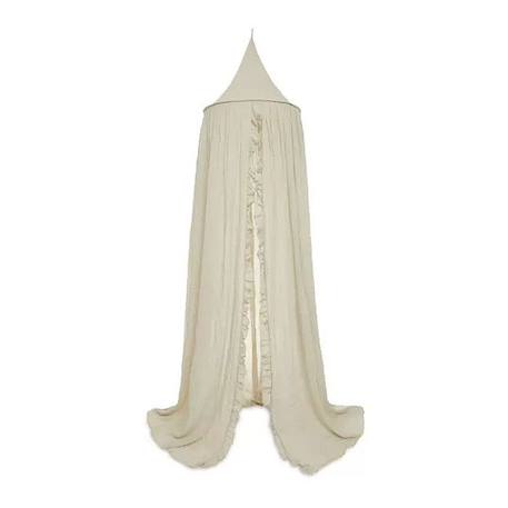 Ciel de lit Voile Moustiquaire 245cm Ruffle Beige Nougat Jollein BEIGE 1 - vertbaudet enfant 