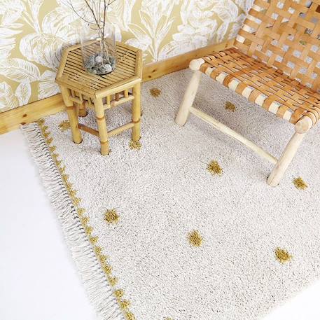 Tapis enfant Wooly tissage mecanique polypropylène beige / lemon 120x170 - Nattiot ROUGE 2 - vertbaudet enfant 