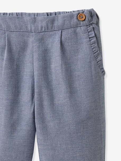 Pantalon chambray bébé CYRILLUS bleu 3 - vertbaudet enfant 