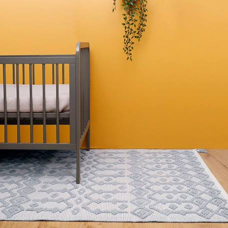 Tapis enfant coton tissé main BLONDER GRIS - Nattiot GRIS 1 - vertbaudet enfant 