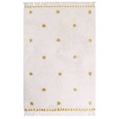 Tapis enfant Wooly tissage mecanique polypropylène beige / lemon 120x170 - Nattiot  - vertbaudet enfant