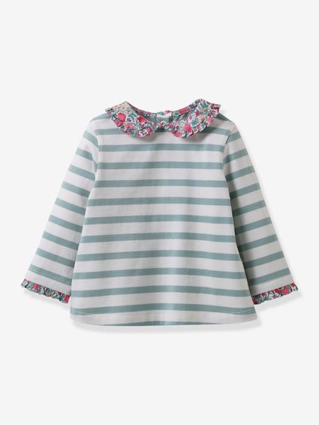 Bébé-T-shirt, sous-pull-Marinière bébé tissu Liberty CYRILLUS