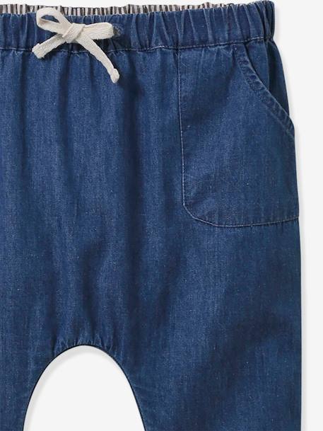 Sarouel en denim light bébé CYRILLUS bleu jean 3 - vertbaudet enfant 