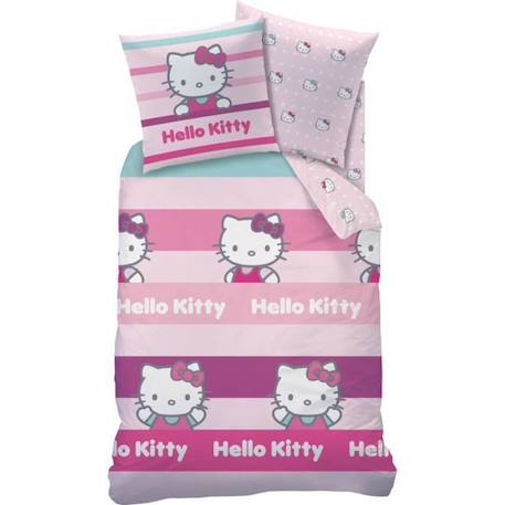 HELLO KITTY - Parure de lit - housse de couette - 140 x 200 cm - Celine (PLC) ROSE 1 - vertbaudet enfant 