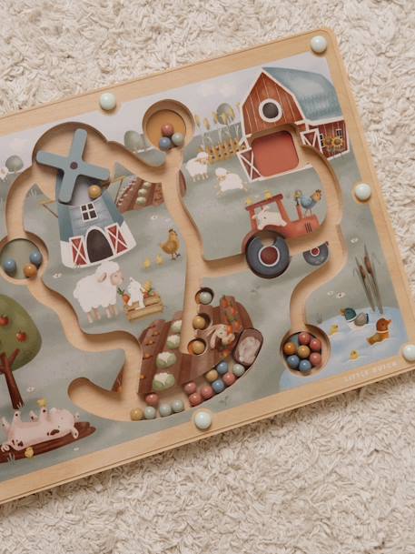 Labyrinthe magnétique en bois FSC - Little Farm - LITTLE DUTCH multicolore 5 - vertbaudet enfant 