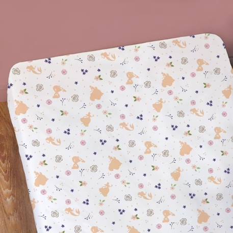 Drap housse imprimé 100% coton, DISNEY HOME PRINCESSE BAL 90x190cm - Bonnet 25cm BLANC 2 - vertbaudet enfant 