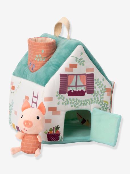 Maison du loup et des 3 petits cochons LILLIPUTIENS multicolore 6 - vertbaudet enfant 