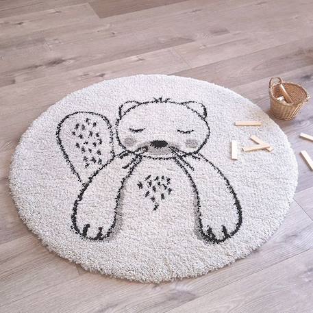 Tapis Janus tissé mécaniquement en polypropylène coloris Naturel Ø120 - Nattiot BEIGE 3 - vertbaudet enfant 