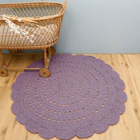 Tapis rond Alma Mauve  - NATTIOT - Coton VIOLET 2 - vertbaudet enfant 