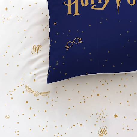 Housse de couette et taie d'oreiller 100% coton HARRY POTTER - ICONIC. Taille : 240x220 cm BLEU 2 - vertbaudet enfant 