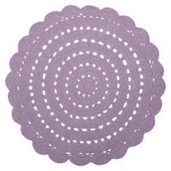 Linge de maison et décoration-Tapis rond Alma Mauve  - NATTIOT - Coton