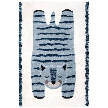 Tapis enfant Elvar tissé machine en polypropylène bleu 100x150 - Nattiot BLEU 1 - vertbaudet enfant 