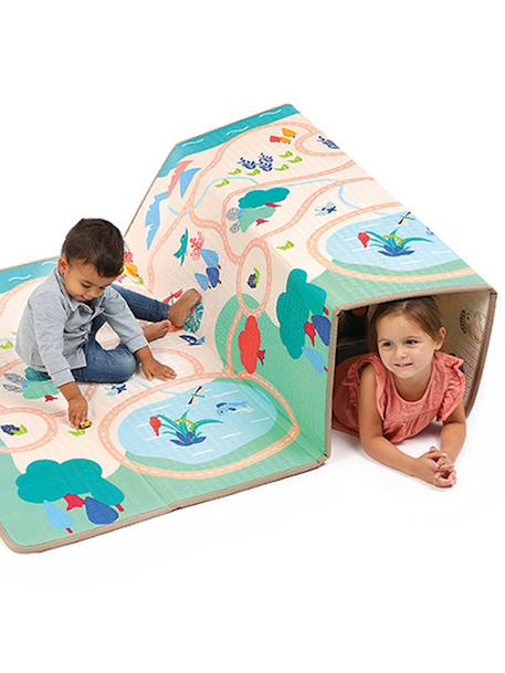 Grand tapis pliable réversible - LUDI beige 1 - vertbaudet enfant 