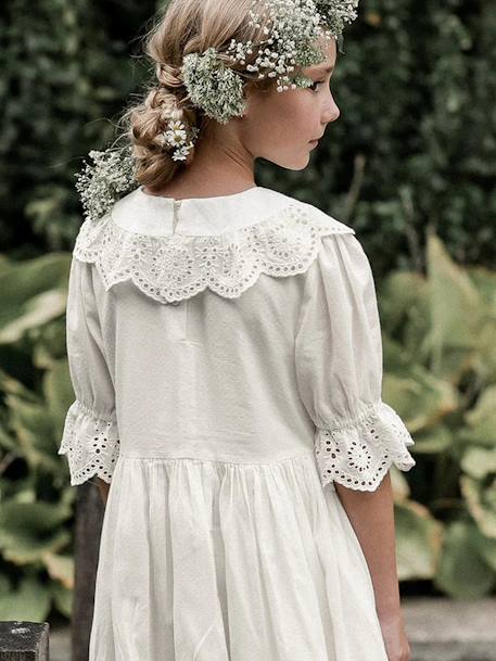 Robe de cérémonie Adeline fille CYRILLUS blanc 6 - vertbaudet enfant 