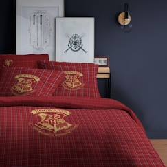 Linge de maison et décoration-Linge de lit enfant-Housse de couette-Parure de lit Harry Potter Tartan en flanelle de coton 240x220 cm