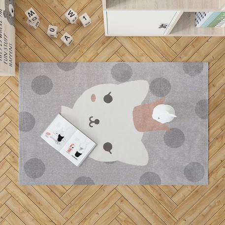 Tapis Lola Polka - 120 x 170 cm - Oeko Tex - Nattiot GRIS 3 - vertbaudet enfant 