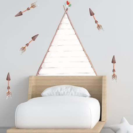 Sticker mural décoratif  tête de lit ' TIPI' MULTICOLORE 1 - vertbaudet enfant 