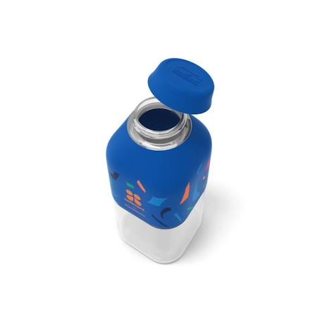 Petite Bouteille d'Eau MB Positive S Blue Terrazzo 330ml - Petite Gourde Hermétique pour Enfant Ecole-Parc  - monbento X Catimini BLEU 2 - vertbaudet enfant 