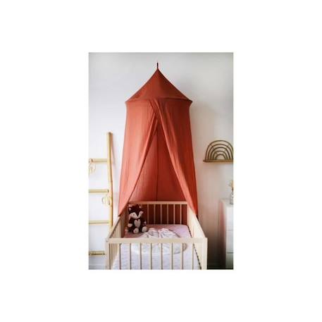 Ciel De Lit Trois Kilos Sept -  60x260 Cm - Pour Bébé - En Polyester et Coton ROUGE 2 - vertbaudet enfant 