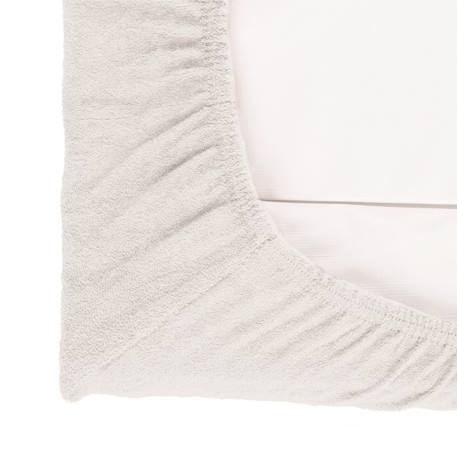 Housse de matelas à langer - Candide - Absorbante - Coins élastiqués - Viscose de bambou - 50x75cm - Écru BEIGE 2 - vertbaudet enfant 