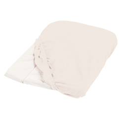 Puériculture-Matelas, accessoires de lange-Housse de matelas à langer - Candide - Absorbante - Coins élastiqués - Viscose de bambou - 50x75cm - Écru