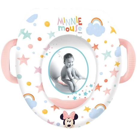 Réducteur WC THERMOBABY CONFORT MINNIE - Avec poignée ROSE 1 - vertbaudet enfant 