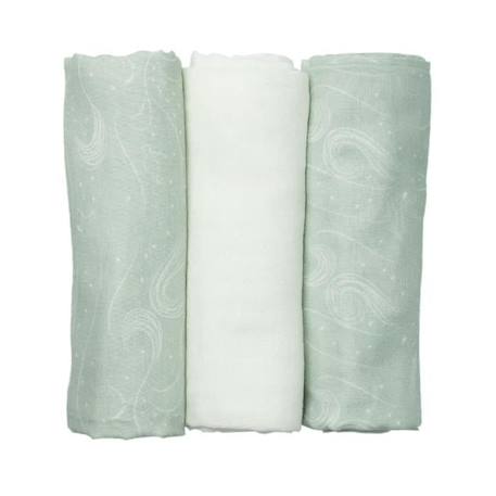 Lot De 3 Langes 70x70 Trois Kilos Sept - Vert - 70x70 Cm VERT 1 - vertbaudet enfant 