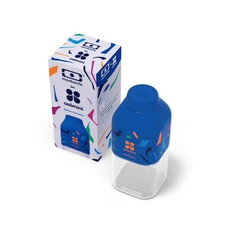 Petite Bouteille d'Eau MB Positive S Blue Terrazzo 330ml - Petite Gourde Hermétique pour Enfant Ecole-Parc - monbento X Catimini BLEU 3 - vertbaudet enfant 