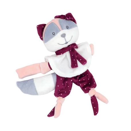 Doudou - TROIS KILOS SEPT - Renarde rose en velours - 27cm - Bébé fille ROSE 1 - vertbaudet enfant 