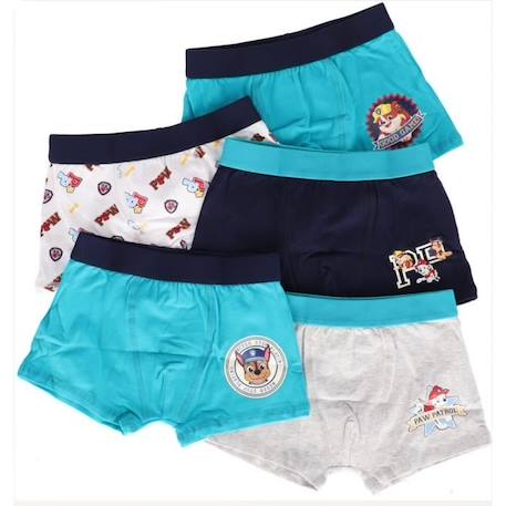 Garçon-Ensemble-PAW PATROL - Lot De 5 Caleçons Pat Patrouille - Garçon