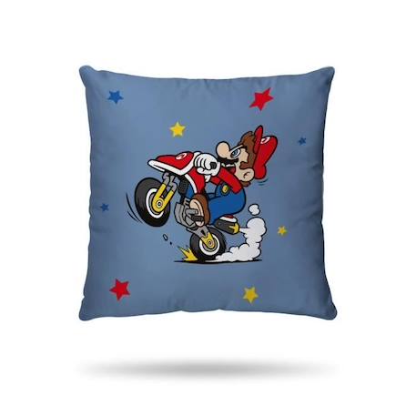 MARIO - Housse de couette Mario Kart 140x200 cm + 1 Taie D'Oreiller 63x63 cm - 100% Coton - Bleu BLEU 3 - vertbaudet enfant 