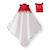 Cape de bain bébé CATIMINI Créative Côtier - 100% Coton - Blanc et Rouge - 80x80 cm + Gant de toilette 15x21 cm BLANC 1 - vertbaudet enfant 