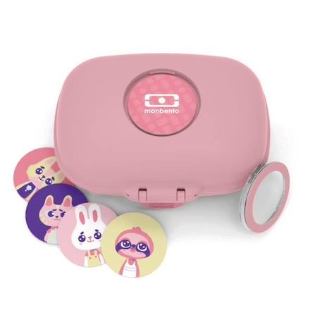 MB Gram Blush boite à goûter enfant rose - fille et garçon - sans BPA - durable et sûre - monbento ROSE 3 - vertbaudet enfant 