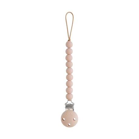 Attache sucette Mushie Hera Rose - Avec clip - Porte tétine bébé - Mushie ROSE 1 - vertbaudet enfant 