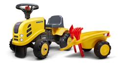 Jouet-Porteur tracteur Komatsu avec remorque - Falk - Jaune - A partir de 12 mois - Poids jusqu'à 25 kg - Sans pédale