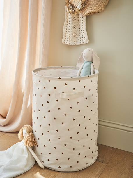 Panier rangement essentiels blanc imprimé+vert imprimé 3 - vertbaudet enfant 