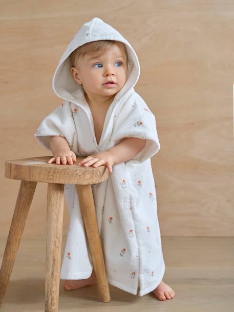 Bébé-Cape, peignoir de bain-Poncho de bain bébé GIVERNY personnalisable, avec coton recyclé