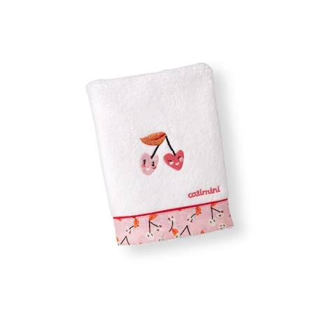 Serviette De Bain A Capuche 80x80 cm + Gant De Toilette Escapade Kawaii 15x21 cm - 100% Coton - 400 GSM - Blanc Et Rose ROSE 3 - vertbaudet enfant 