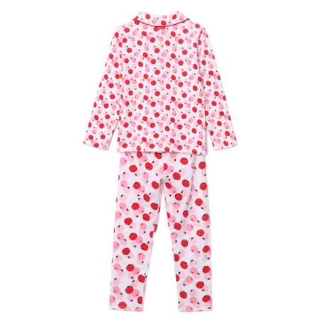 Pyjama long imprimé pommes - CATIMINI - Ensemble chemise et pantalon - 95% Coton - 5% Elasthanne ROSE 2 - vertbaudet enfant 