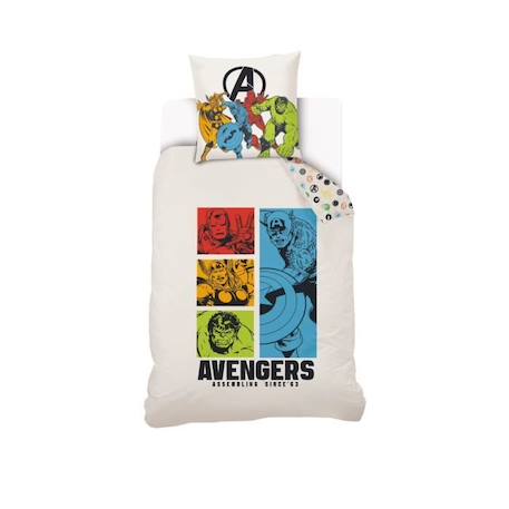 Housse de couette Avengers - MARVEL - 140x200 cm - 100% Coton - Blanc BLANC 1 - vertbaudet enfant 