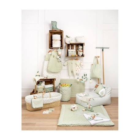 Lot bonnet et moufles bébé en coton VERT 4 - vertbaudet enfant 