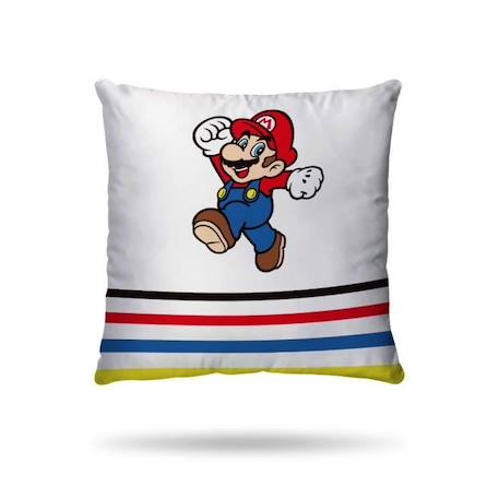 MARIO - Housse de couette Mario Goomba 220x240 cm + 2 taies d'oreillers 63x63 cm - Polycoton - Blanc BLANC 2 - vertbaudet enfant 