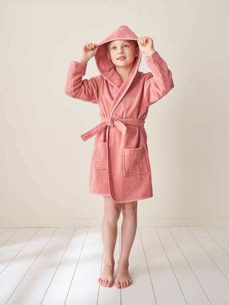 Peignoir de bain enfant personnalisable essentiels, avec coton recyclé bois de rose+marine+menthe 3 - vertbaudet enfant 