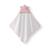 Serviette De Bain A Capuche 80x80 cm + Gant De Toilette Escapade Kawaii 15x21 cm - 100% Coton - 400 GSM - Blanc Et Rose ROSE 2 - vertbaudet enfant 